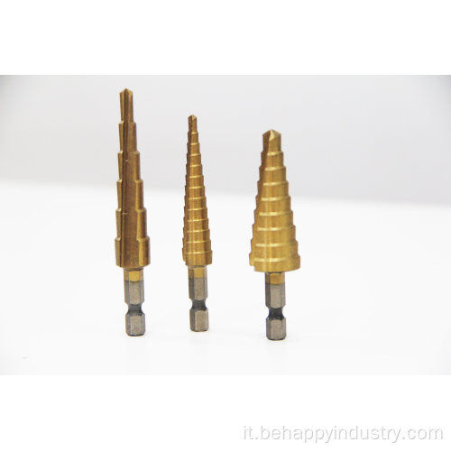 3pcs trapano bit titanio nitruro rivestito